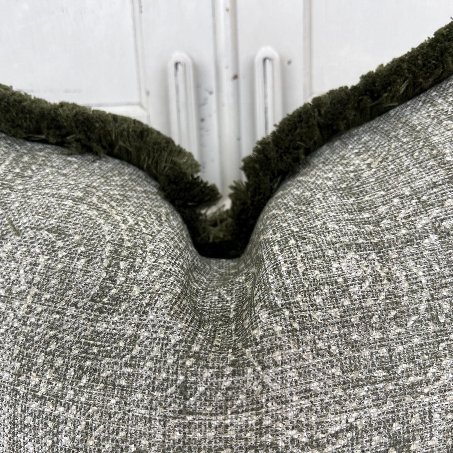 Fermoie Cloud Luxury Designer Decorative Olive Green Linen Cushion Pillow Throw Cover