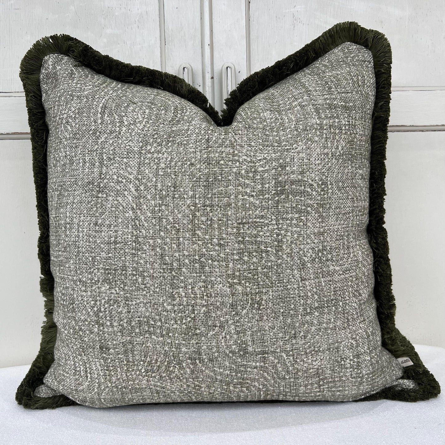 Fermoie Cloud Luxury Designer Decorative Olive Green Linen Cushion Pillow Throw Cover