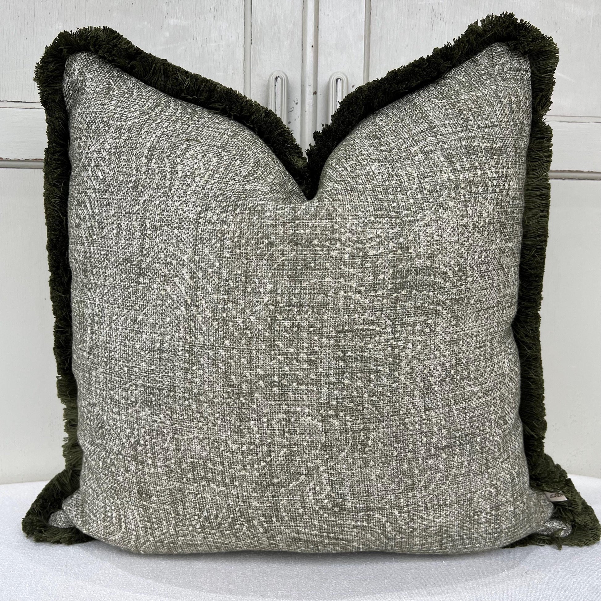 Fermoie Cloud Luxury Designer Decorative Olive Green Linen Cushion Pillow Throw Cover