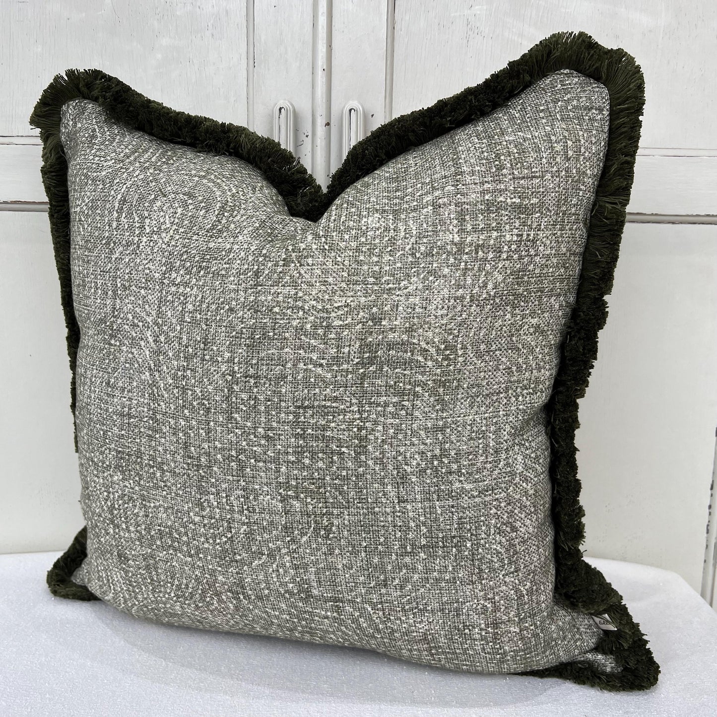Fermoie Cloud Luxury Designer Decorative Olive Green Linen Cushion Pillow Throw Cover