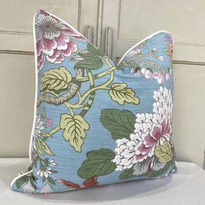 GP & Baker Magnolia Luxury Designer Lilac Blue Green Decorative Cushion Pillow Throw Cover