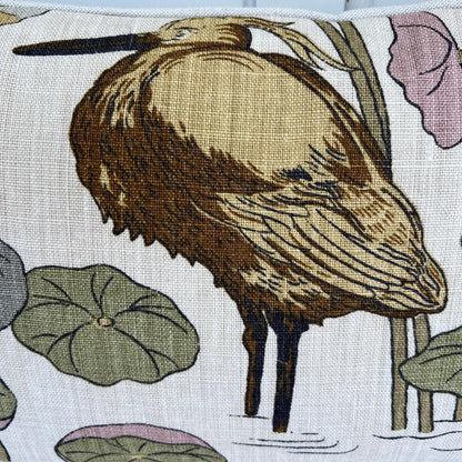 GP & J Baker Nympheus Taupe Beige Luxury Designer Linen Decorative Cushion Throw Pillow Cover