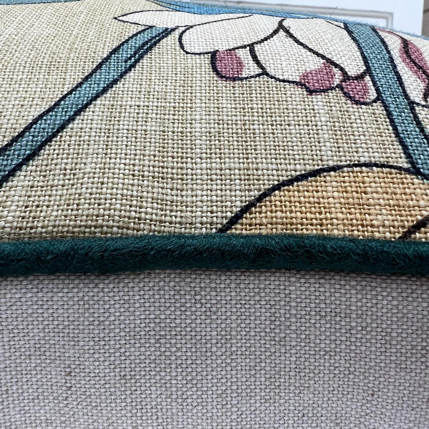 GP & J Baker Nympheus Taupe Beige Luxury Designer Linen Decorative Cushion Throw Pillow Cover