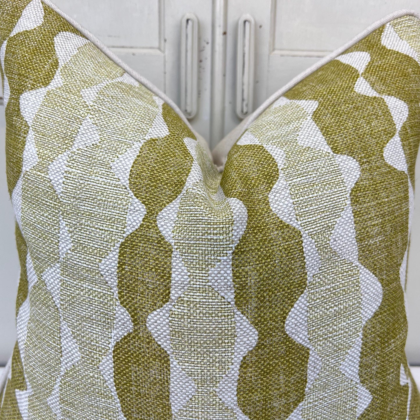 Fermoie Whittle Luxury Designer Decorative Green Linen Cushion Pillow Throw Cover