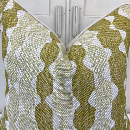 Fermoie Whittle Luxury Designer Decorative Green Linen Cushion Pillow Throw Cover