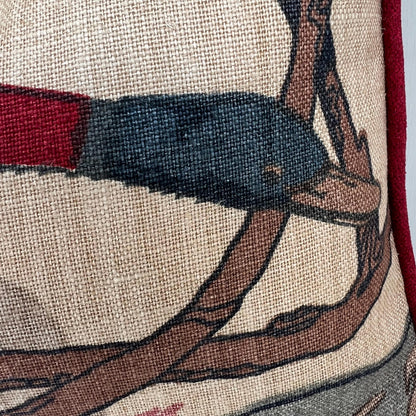 Mulberry Flying Ducks Lumbar Camel Grey Luxury Designer Decorative Cushion Pillow Cover