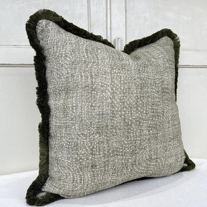 Fermoie Cloud Luxury Designer Decorative Olive Green Linen Cushion Pillow Throw Cover