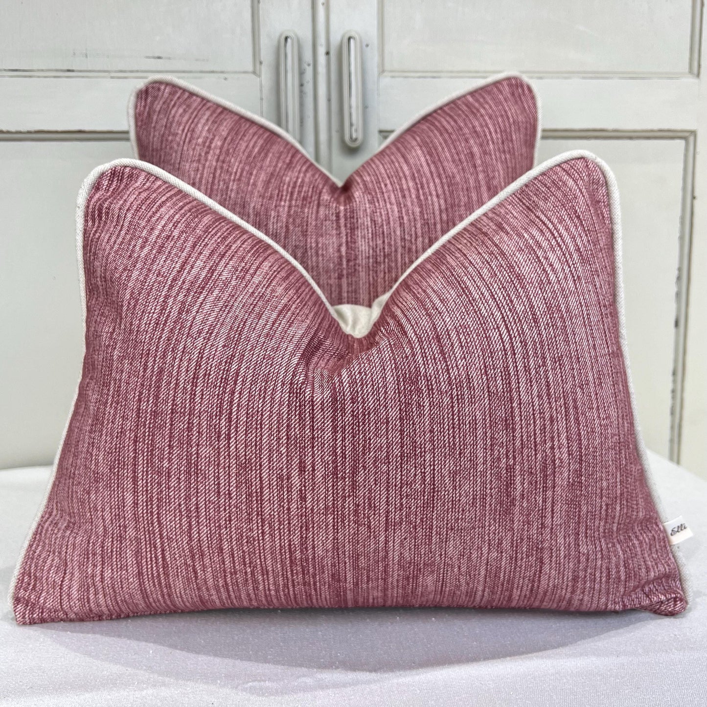 Cushions Made In Fermoie Strie Luxury Designer Decorative Burgundy Cotton Cushion Pillow Throw Cover