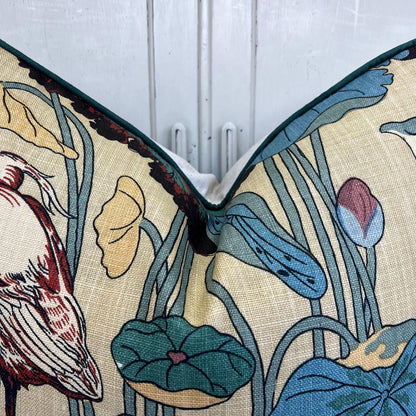 GP & J Baker Nympheus Blue Green Luxury Designer Linen Decorative Cushion Throw Pillow Cover