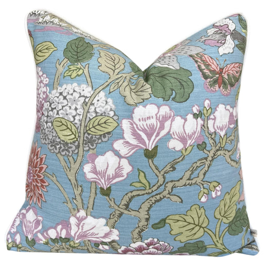 GP & Baker Magnolia Luxury Designer Lilac Blue Green Decorative Cushion Pillow Throw Cover
