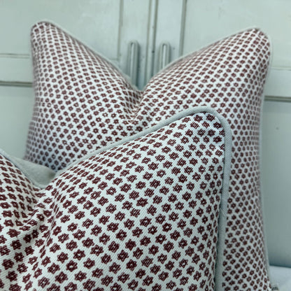 Cushions Made In Fermoie Marden Decorative Dark Red Cotton Cushion Pillow Cover