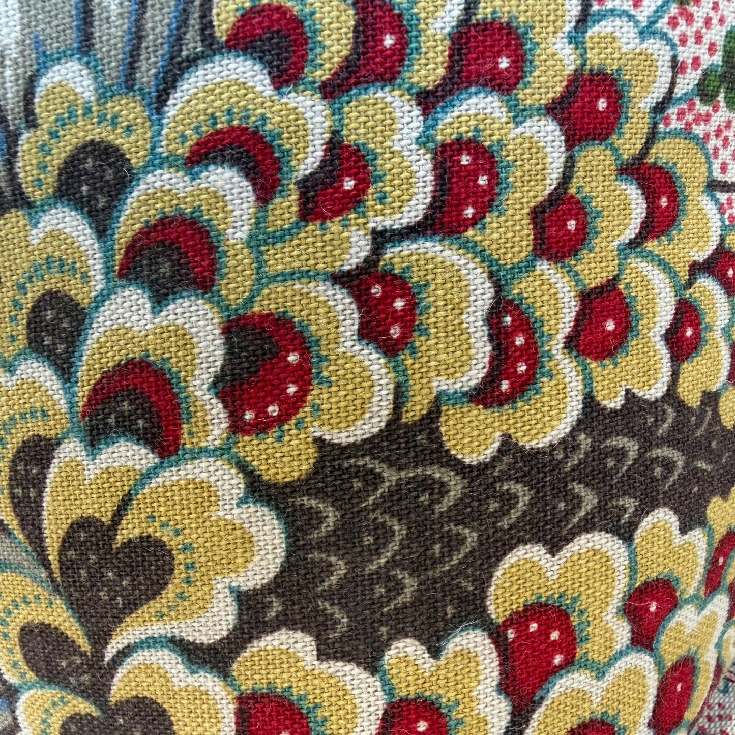 Titley and Marr Ashby Floral Red Green Cushion Pillow Cover