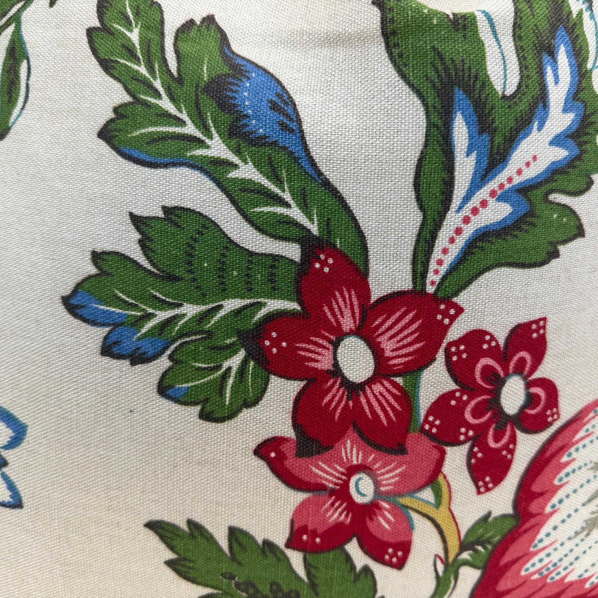 Titley and Marr Ashby Floral Red Green Cushion Pillow Cover