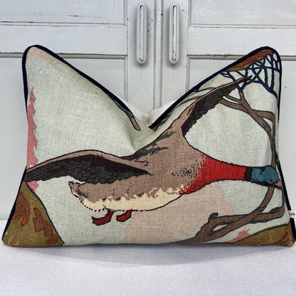 Mulberry Flying Ducks Sky Moss Luxury Designer Decorative Cushion Pillow Cover