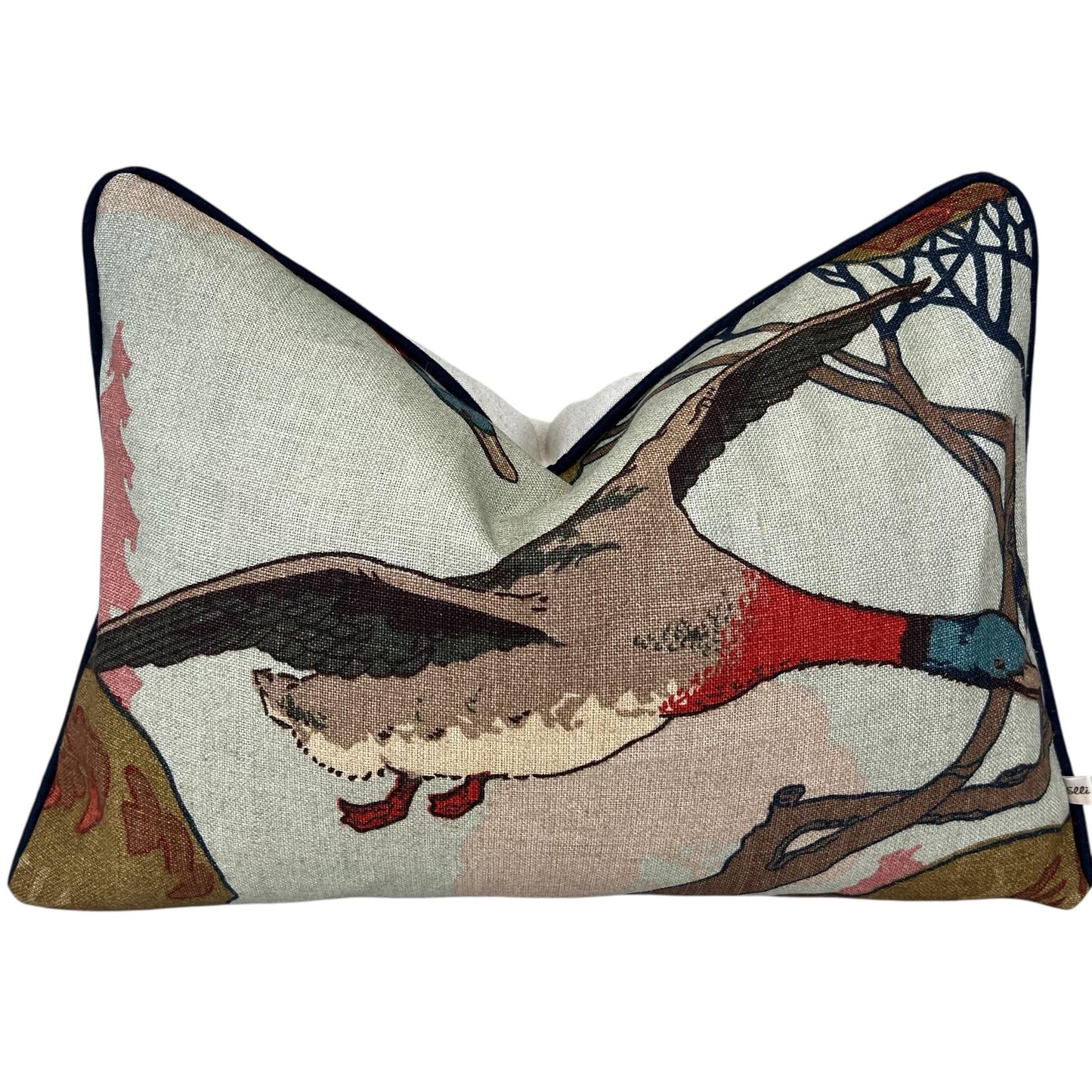 Mulberry Flying Ducks Sky Moss Luxury Designer Decorative Cushion Pillow Cover