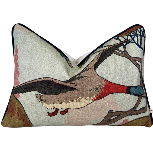 Mulberry Flying Ducks Sky Moss Luxury Designer Decorative Cushion Pillow Cover