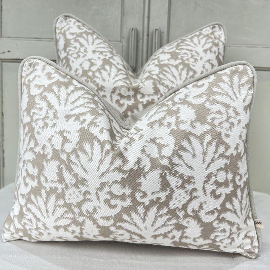 Cushions Made In Fermoie Aylsham Luxury Coral Cotton Cushion Pillow Throw Cover