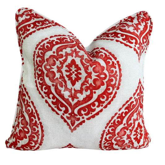 Jane Churchill Blakewater Designer Linen Orange Fabric Sofa Cushion Pillow Cover Throw