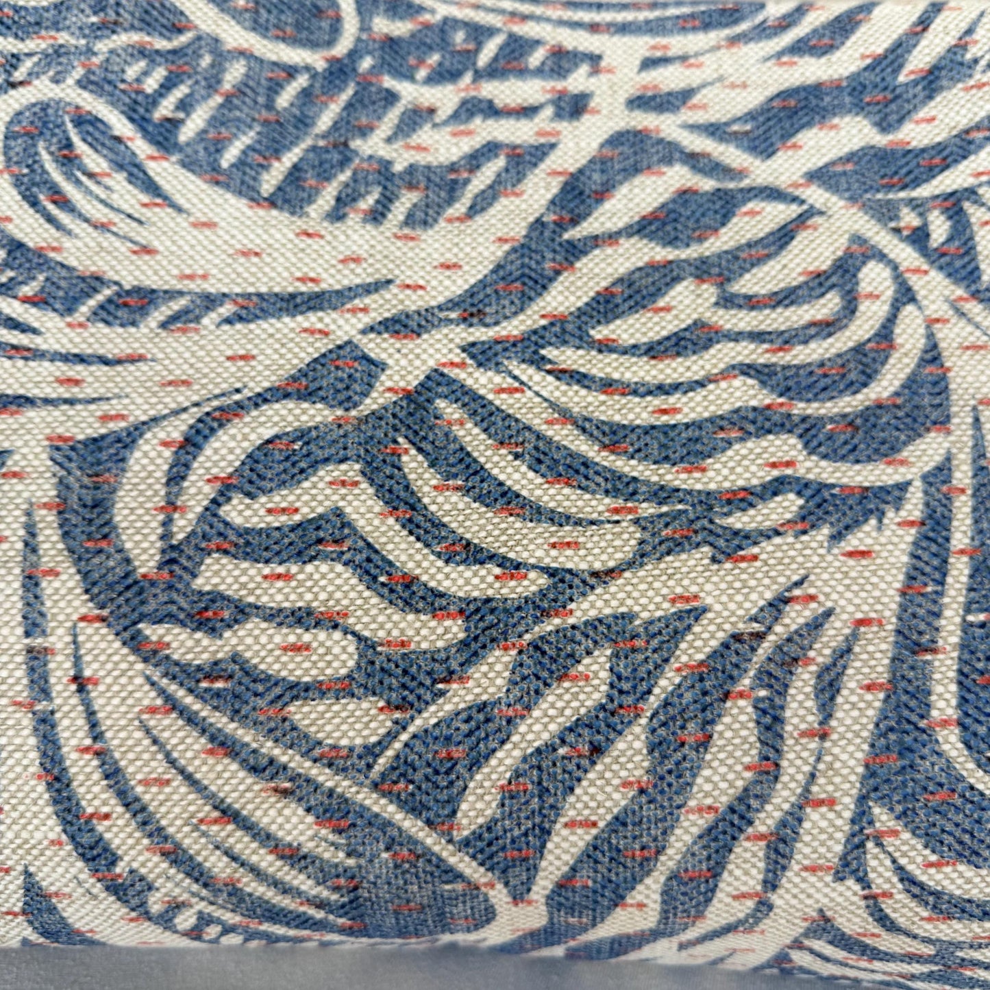 Fermoie Savernake Fabric Designer Decorative Rich Blue Linen Cushion Pillow Throw Cover