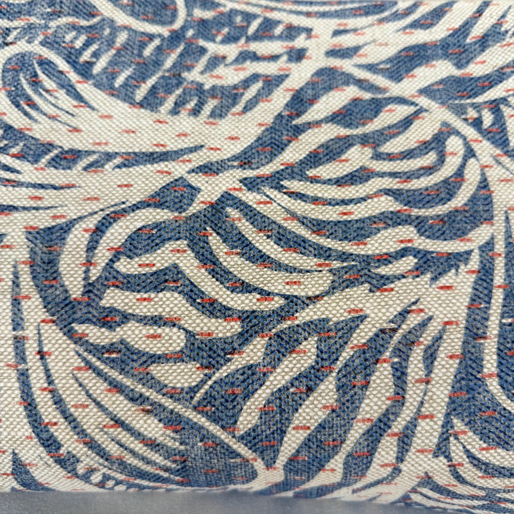 Fermoie Savernake Fabric Designer Decorative Rich Blue Linen Cushion Pillow Throw Cover