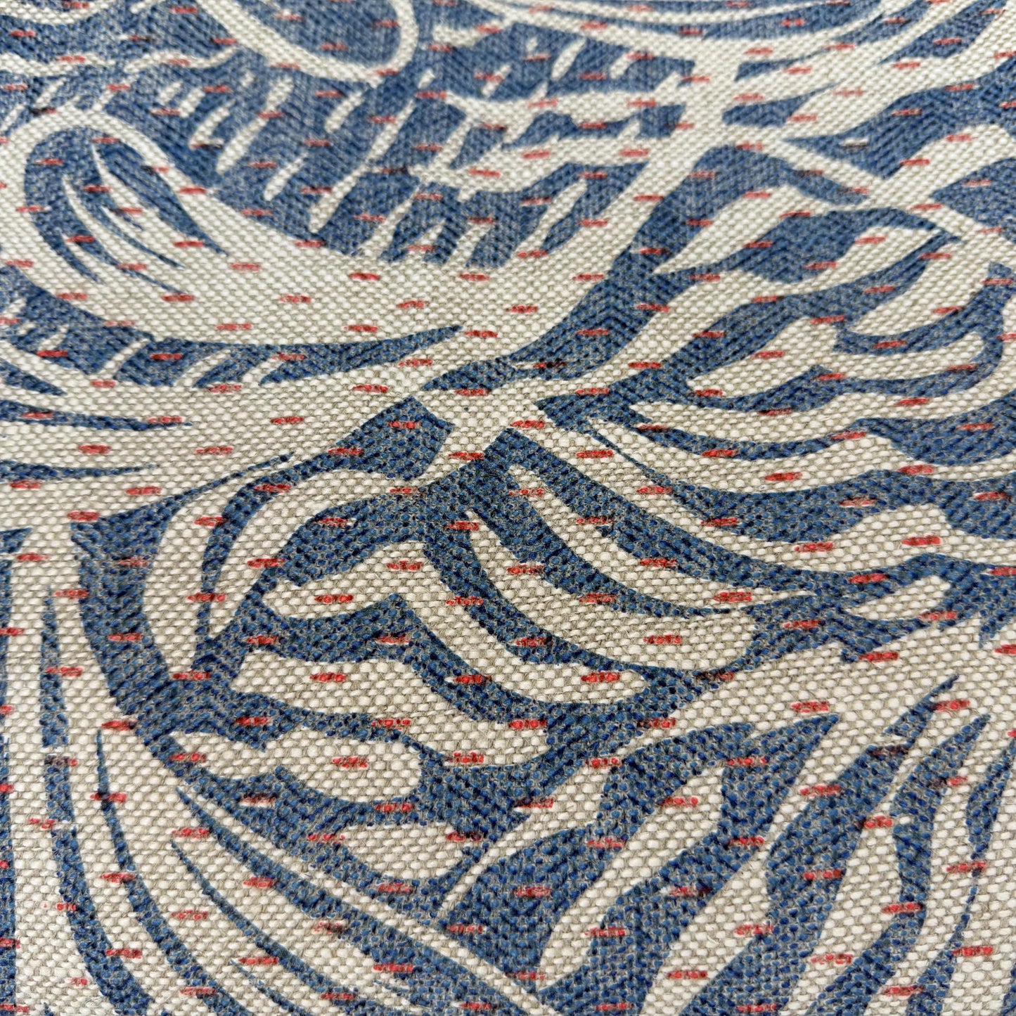 Fermoie Savernake Fabric Designer Decorative Rich Blue Linen Cushion Pillow Throw Cover