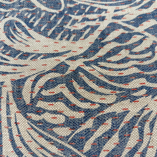 Fermoie Savernake Fabric Designer Decorative Rich Blue Linen Cushion Pillow Throw Cover