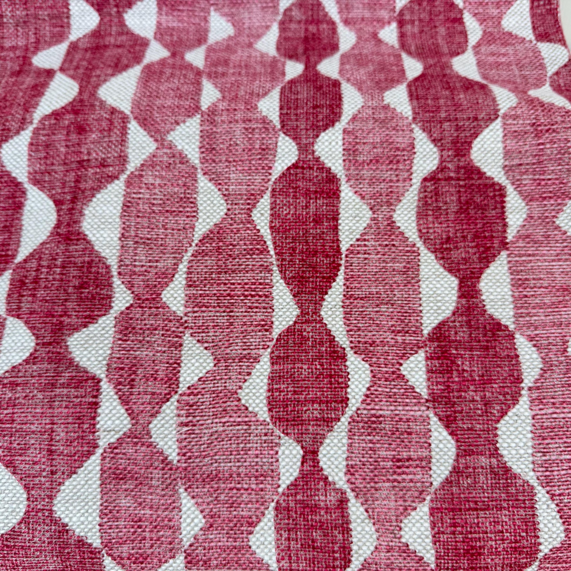 Fermoie Whittle Cushion Cover: Luxury Rich Raspberry Red Linen Throw Pillow