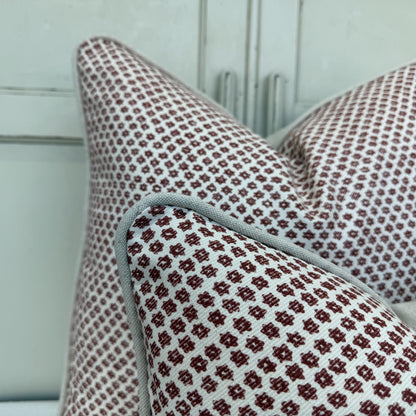 Cushions Made In Fermoie Marden Decorative Dark Red Cotton Cushion Pillow Cover