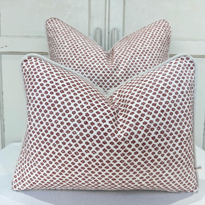 Cushions Made In Fermoie Marden Decorative Dark Red Cotton Cushion Pillow Cover