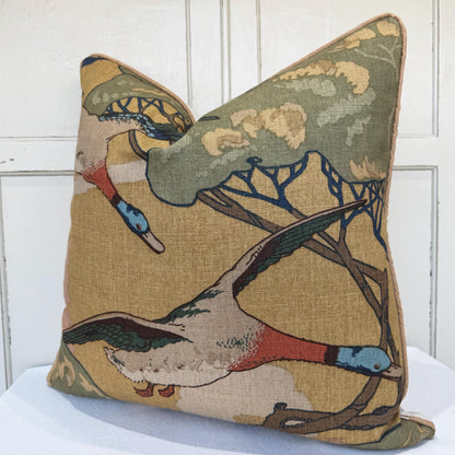 Mulberry Flying Ducks Sand Luxury Designer Decorative Cushion Pillow Cover