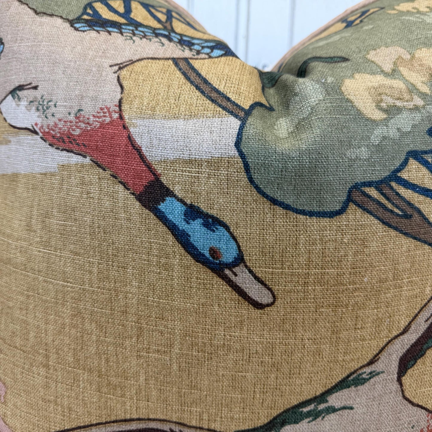 Mulberry Flying Ducks Sand Luxury Designer Decorative Cushion Pillow Cover