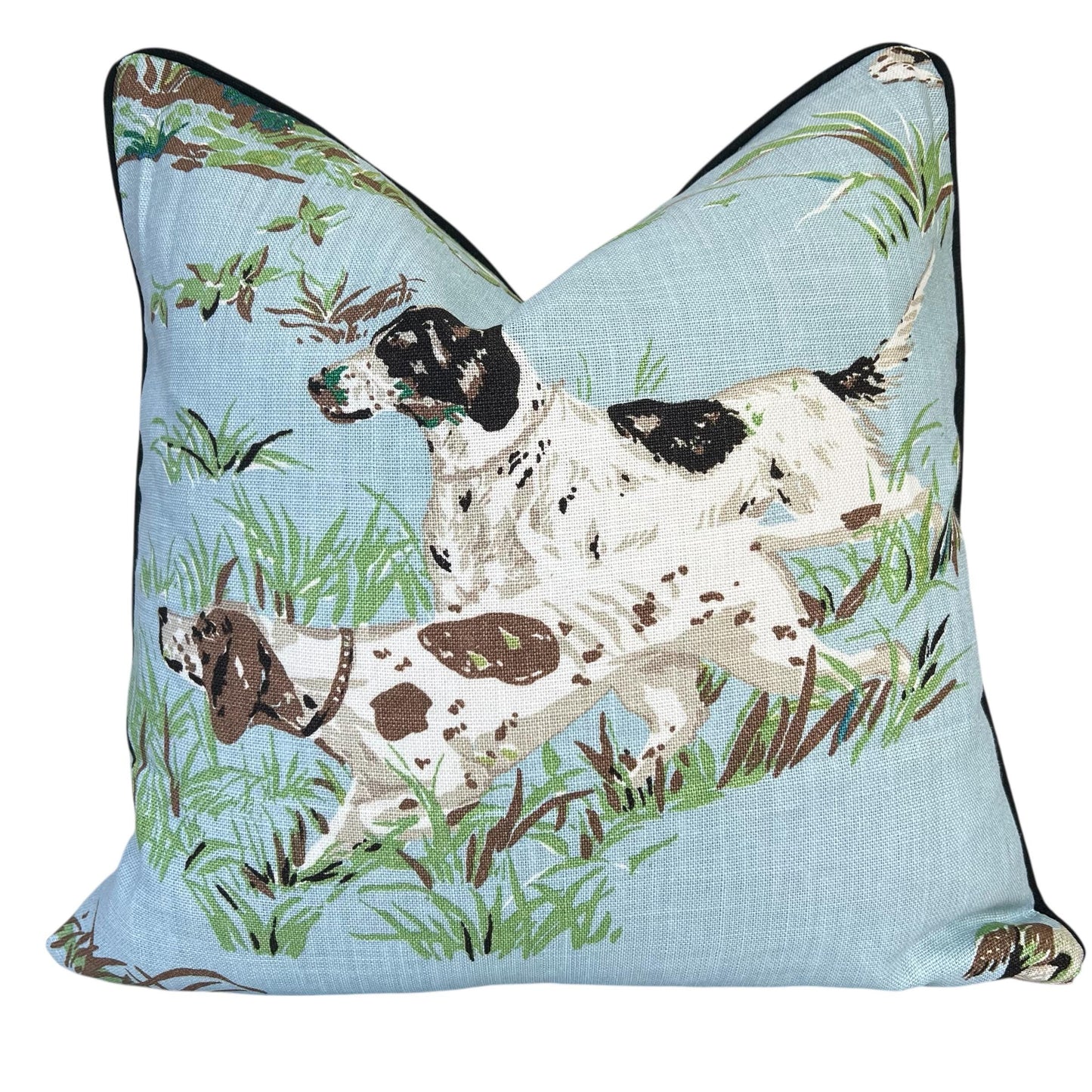 Schumacher Luxury Designer Pointers Sky Blue Cushion Pillow Cover