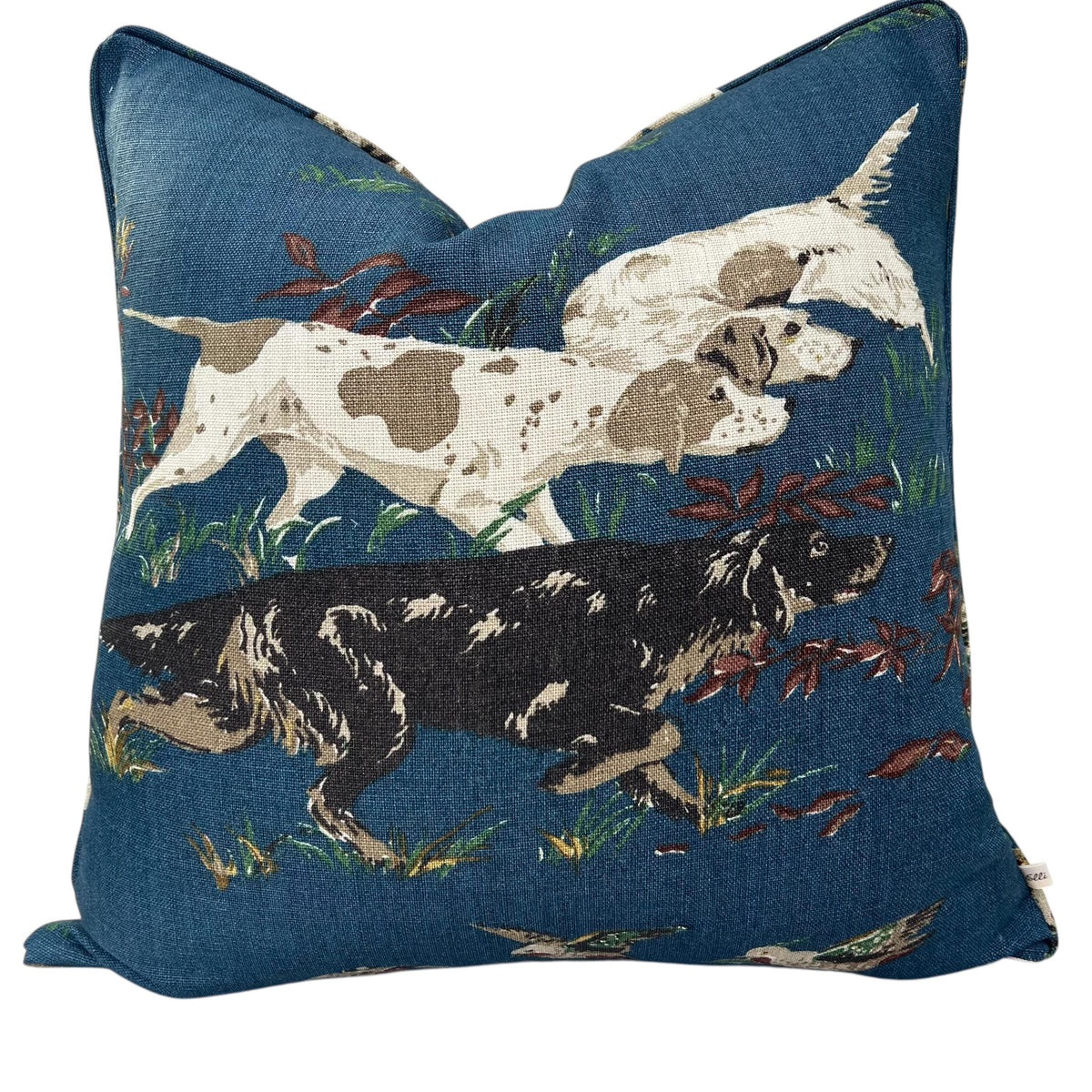 Schumacher Luxury Designer Pointers Blue Cushion Pillow Cover