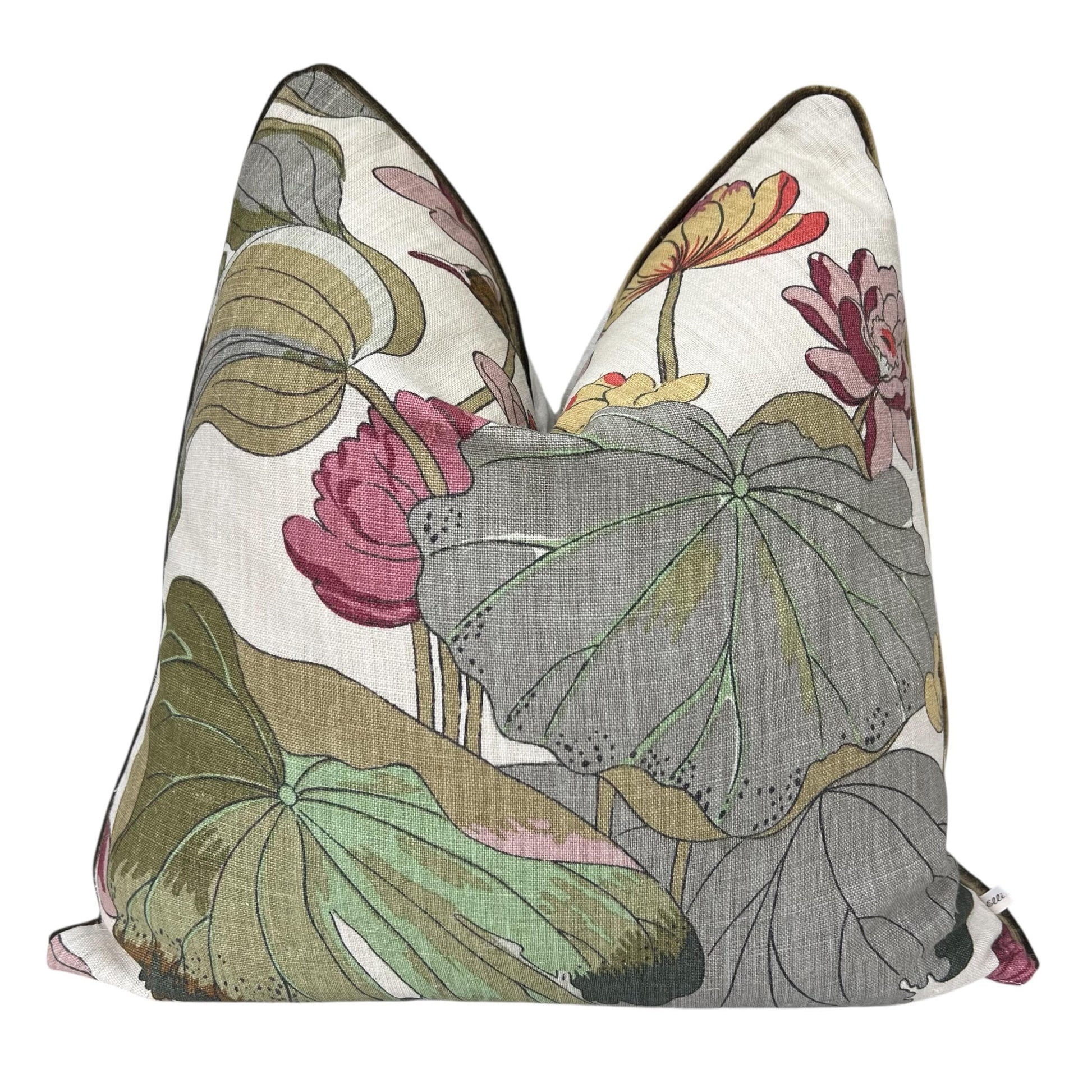 GP & J Baker Nympheus Taupe Beige Luxury Designer Linen Decorative Cushion Throw Pillow Cover