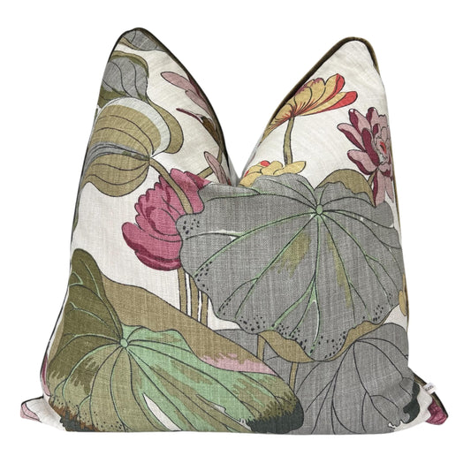 GP & J Baker Nympheus Taupe Beige Luxury Designer Linen Decorative Cushion Throw Pillow Cover