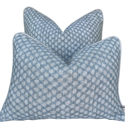 Cushions Made In Fermoie Wicker Luxury Designer Decorative Pale Blue Cotton Cushion Pillow Throw Cover