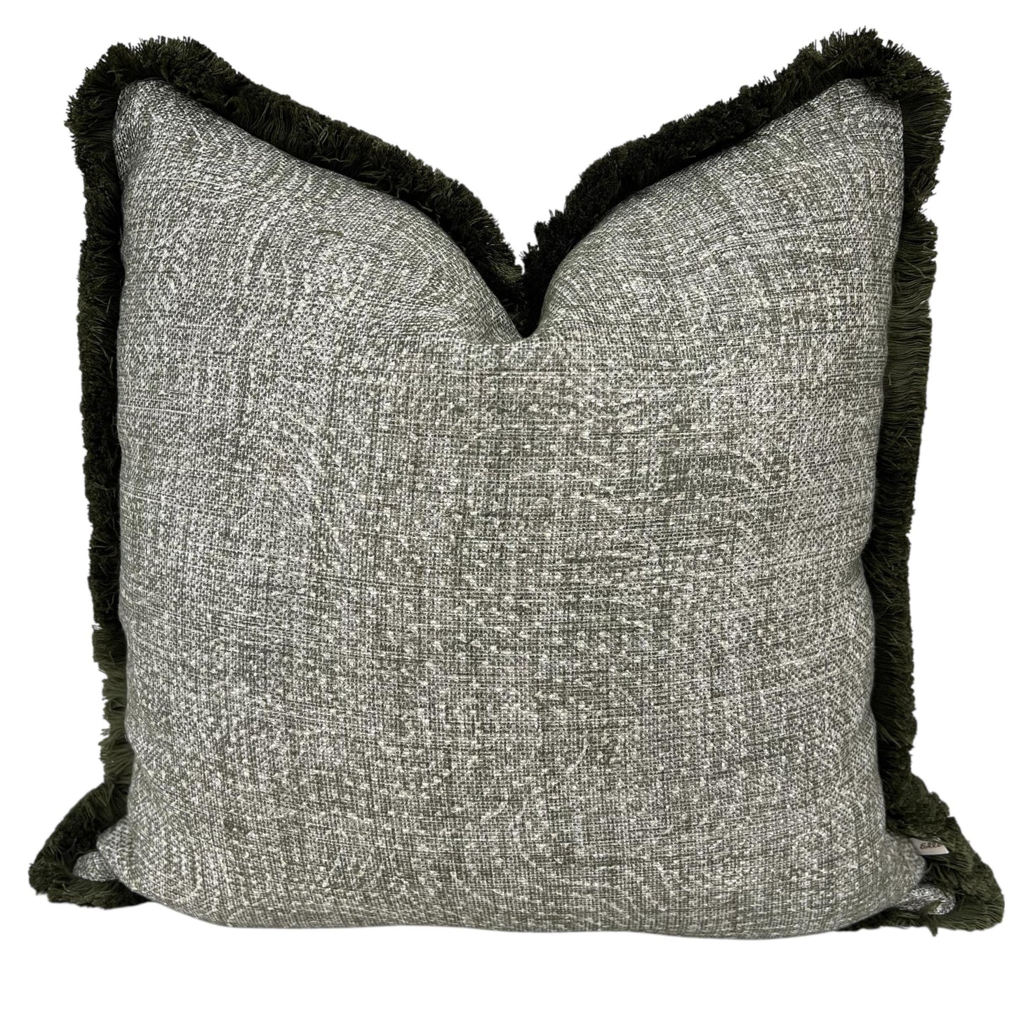 Fermoie Cloud Luxury Designer Decorative Olive Green Linen Cushion Pillow Throw Cover
