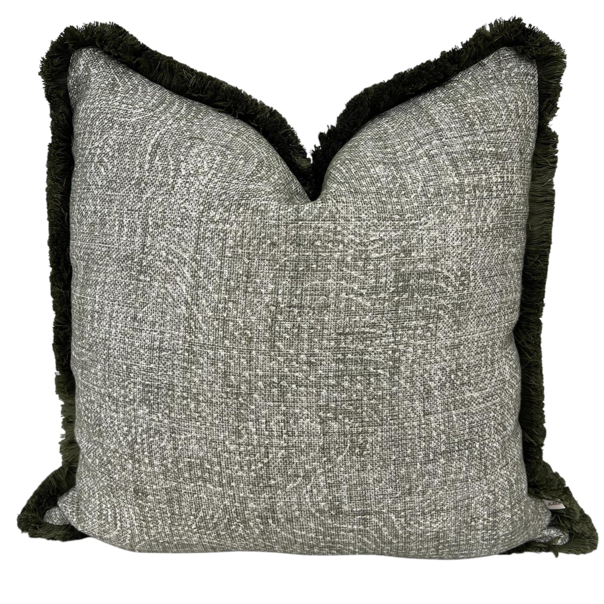 Fermoie Cloud Luxury Designer Decorative Olive Green Linen Cushion Pillow Throw Cover