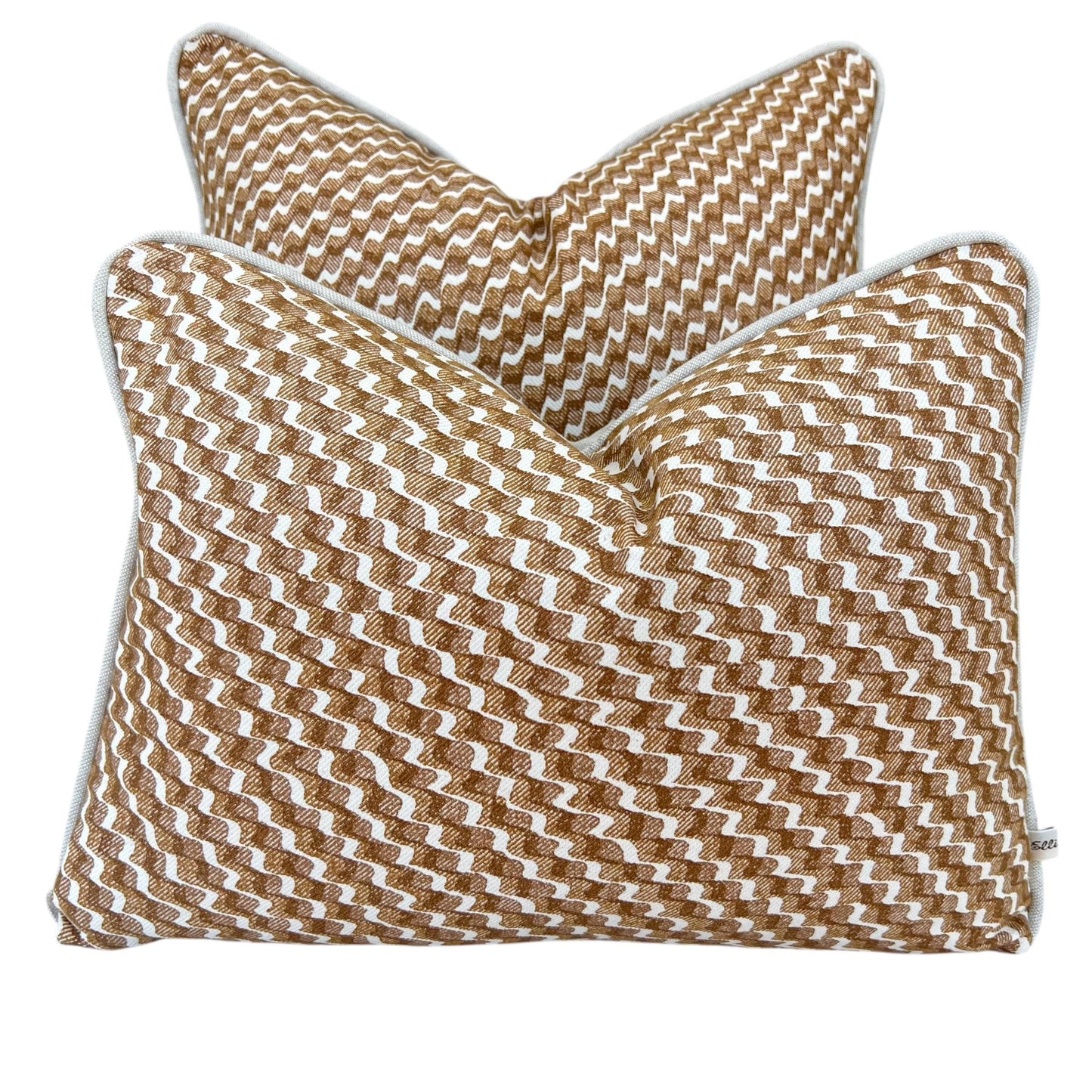 Cushions Made In Fermoie Ruffle Brown Beige Cotton Decorative Sofa Throw Pillow Cover