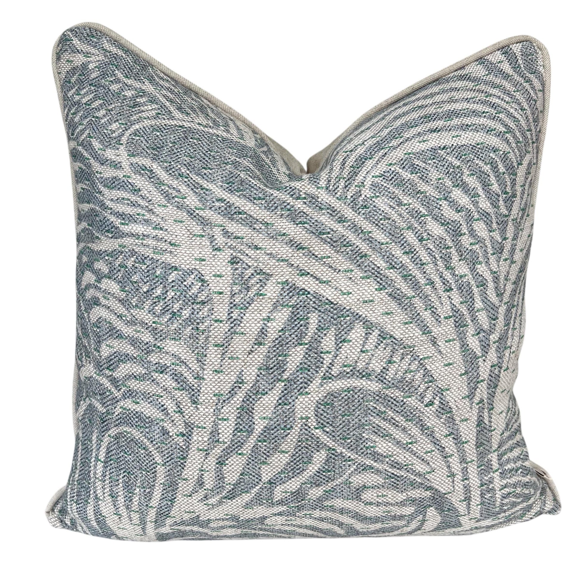 Cushions Made In Fermoie Savernake Linen Luxury Designer Decorative Pale Blue Cushion Pillow Throw Cover