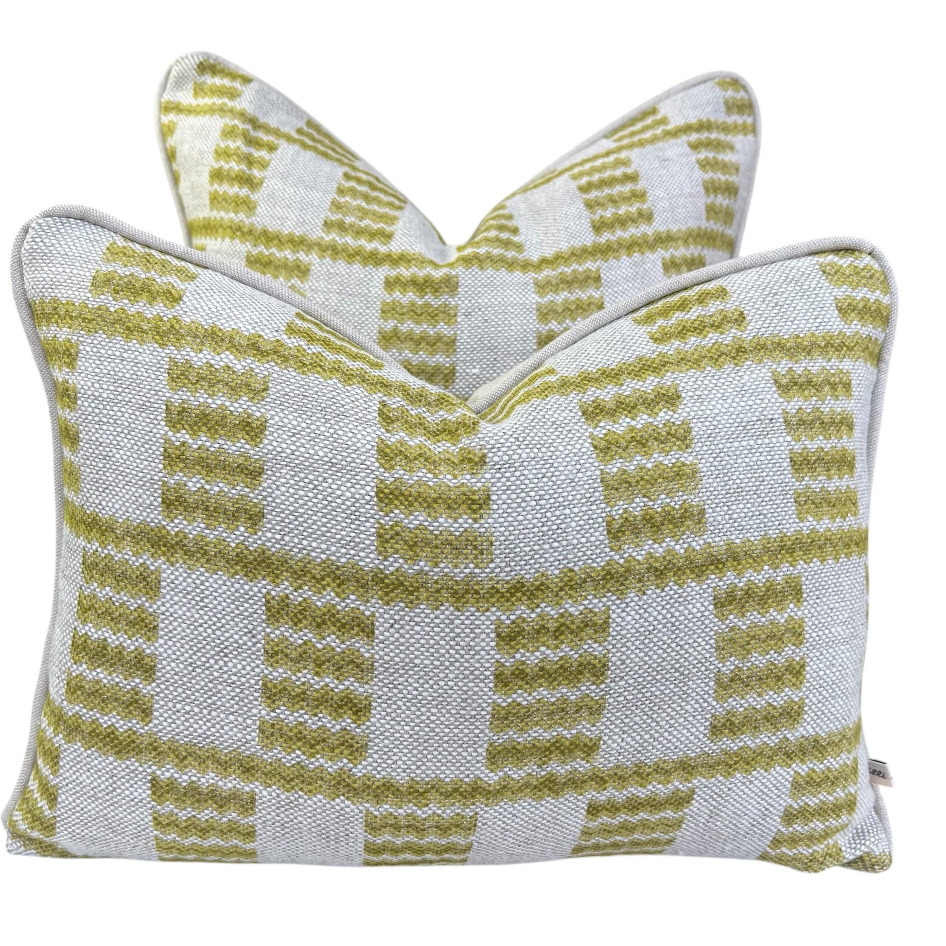 Cushions Made In Fermoie Cove Linen Luxury Designer Decorative Chartreuse Neutral Cushion Pillow Throw Cover