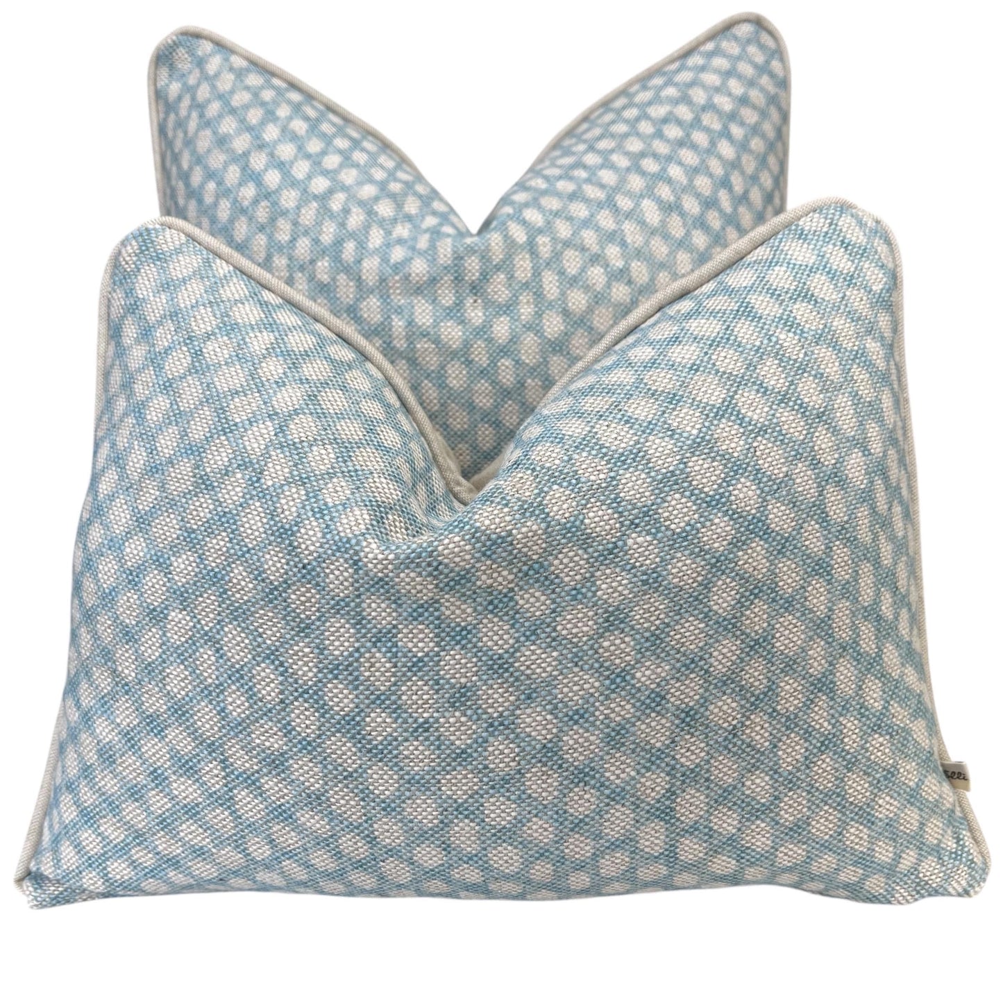 Cushions Made In Fermoie Wicker Luxury Designer Decorative Pale Blue Cotton Cushion Pillow Throw Cover