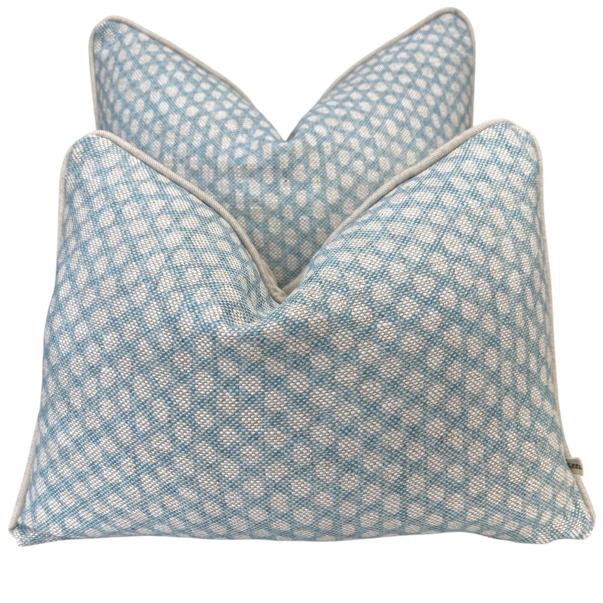 Cushions Made In Fermoie Wicker Luxury Designer Decorative Pale Blue Cotton Cushion Pillow Throw Cover