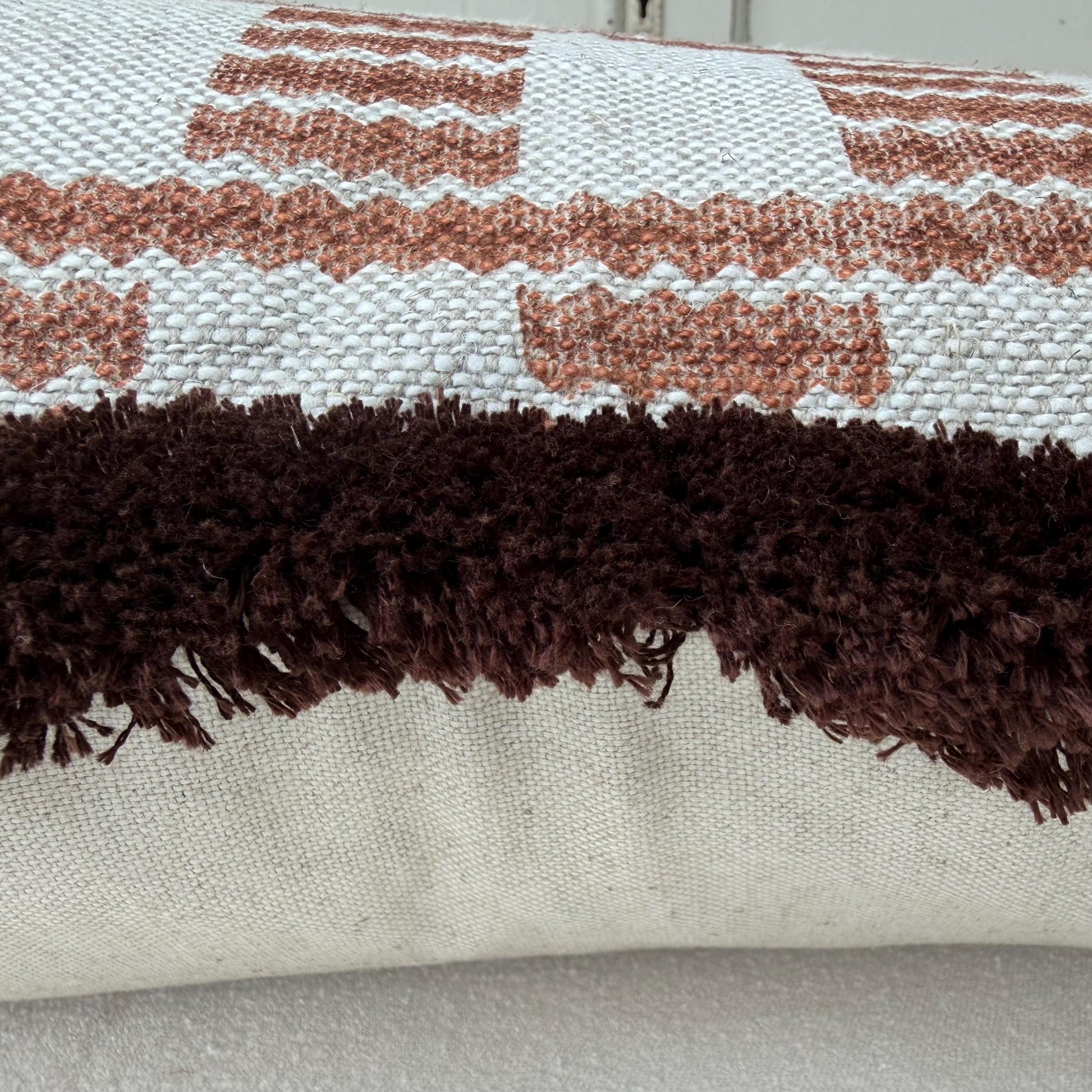 Cushions Made In Fermoie Cove Linen Luxury Brown Brush Fringe Cushion Pillow Throw Cover