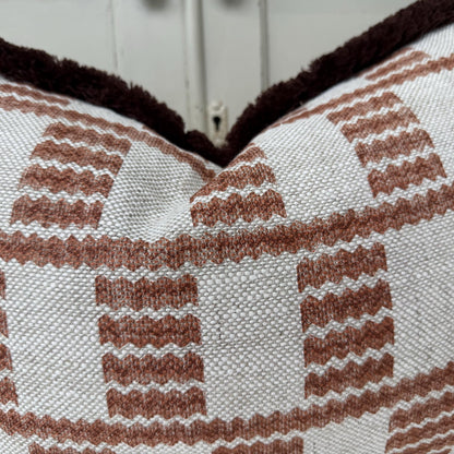 Cushions Made In Fermoie Cove Linen Luxury Brown Brush Fringe Cushion Pillow Throw Cover