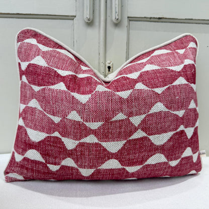 Fermoie Whittle Cushion Cover: Luxury Rich Raspberry Red Linen Throw Pillow