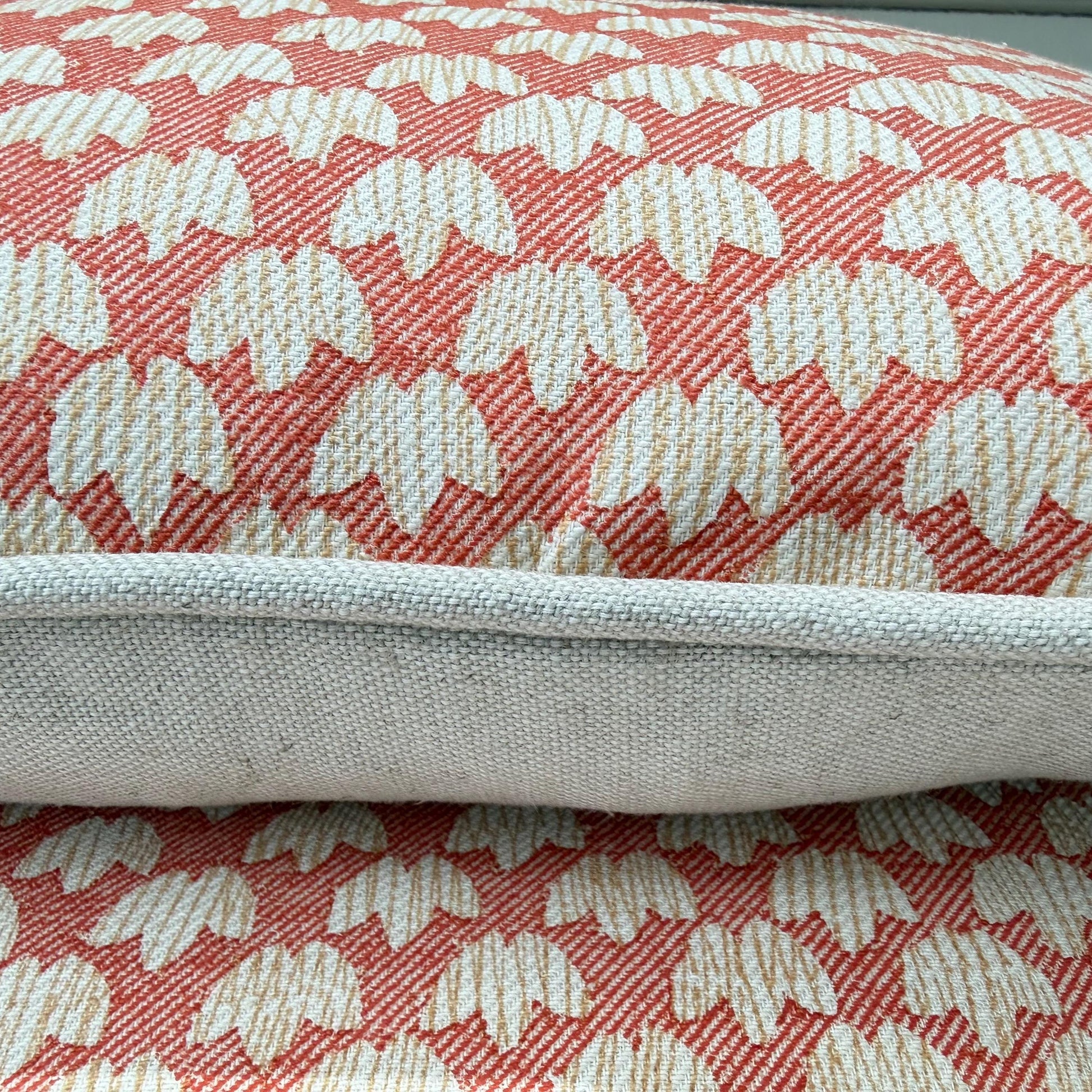 Fermoie Eythorne Cushion Cover: Luxury Tomato Red Cotton Throw Pillow