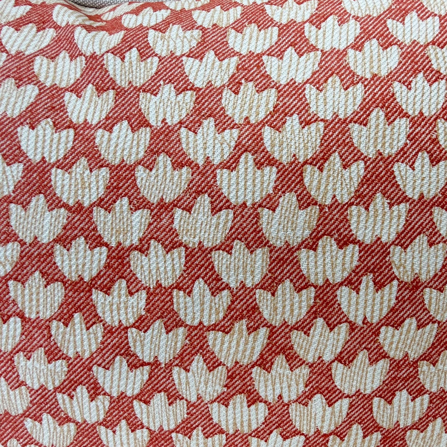 Fermoie Eythorne Cushion Cover: Luxury Tomato Red Cotton Throw Pillow