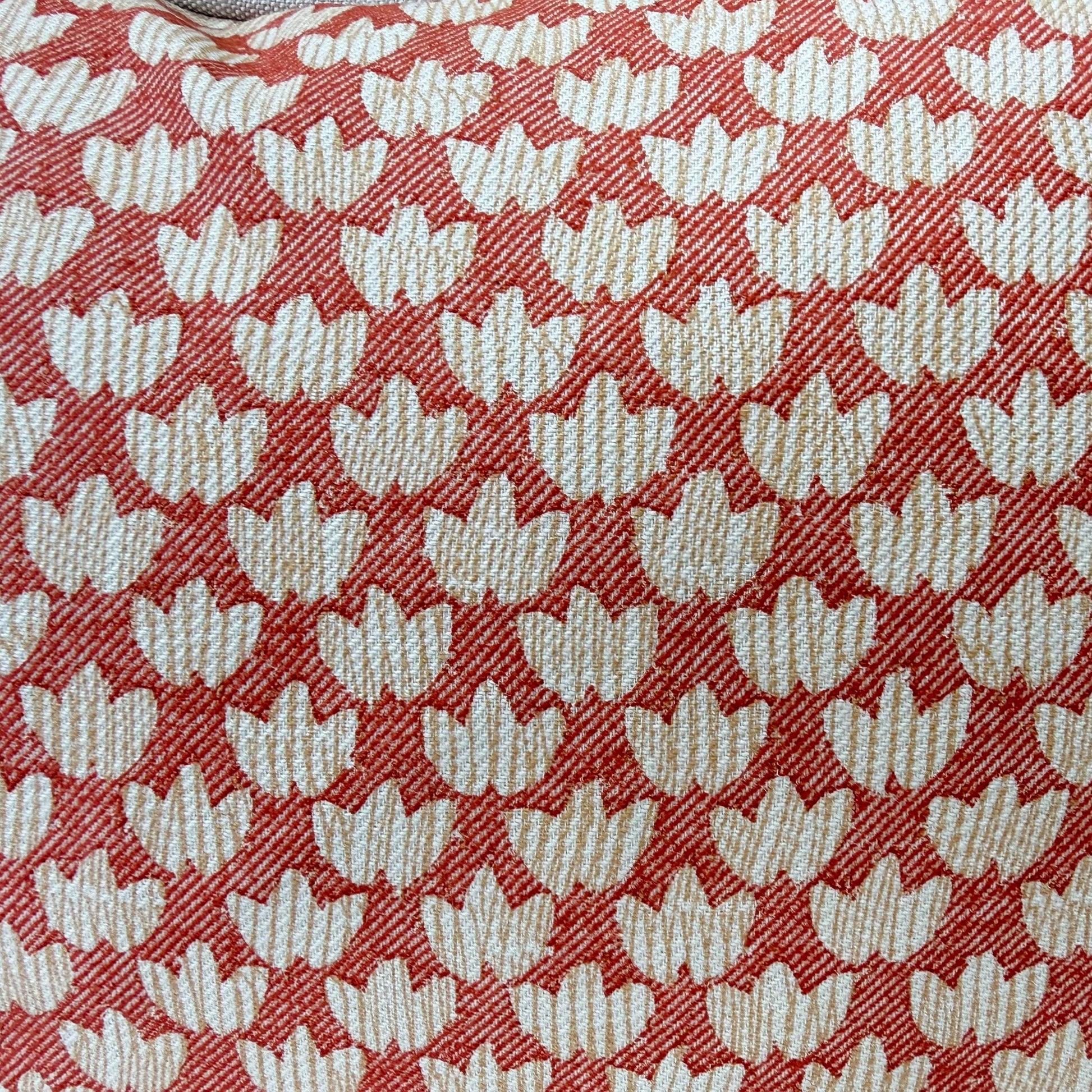 Fermoie Eythorne Cushion Cover: Luxury Tomato Red Cotton Throw Pillow