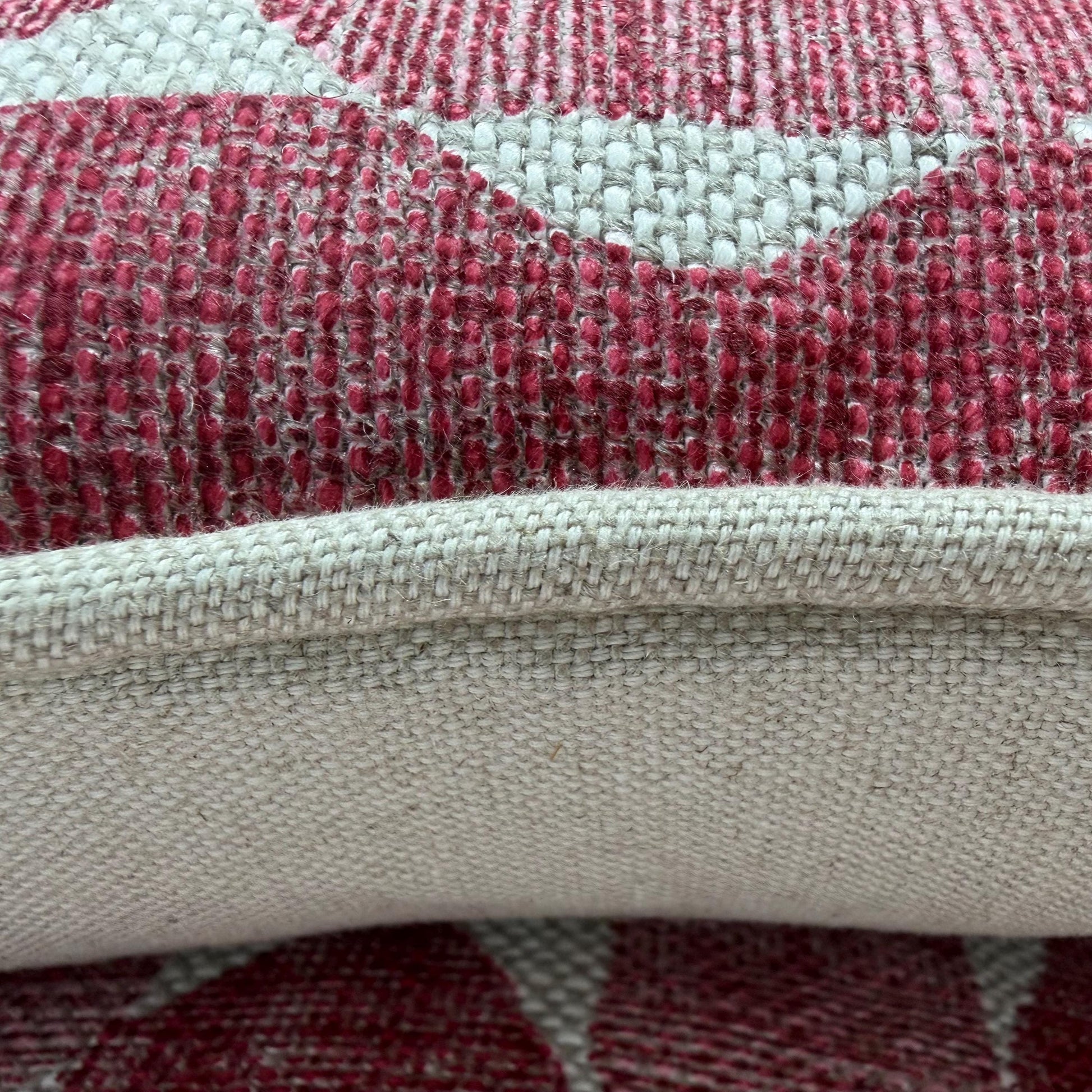 Fermoie Whittle Cushion Cover: Luxury Rich Raspberry Red Linen Throw Pillow